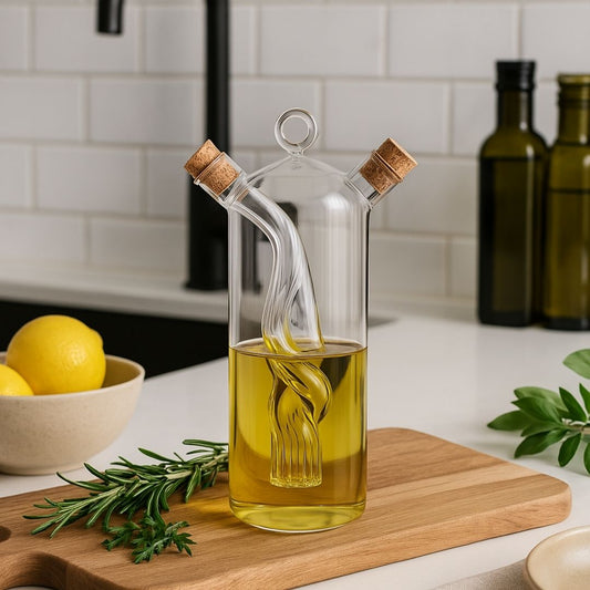 Galheteiro Duo Elegance em Borosilicato