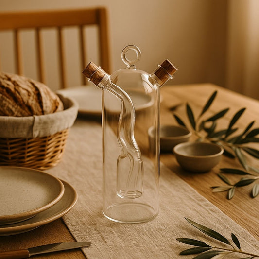 Galheteiro Duo Elegance em Borosilicato