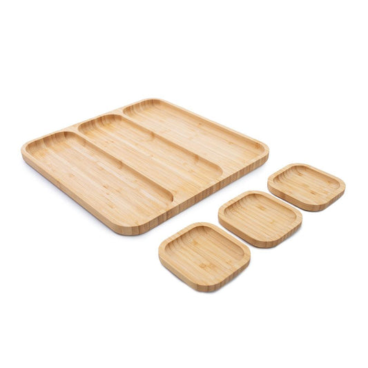 Petisqueira Natural em Bambu 32cm