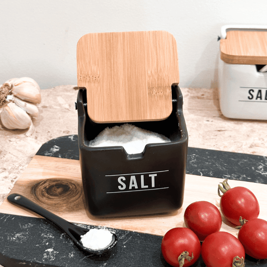 Saleiro de Porcelana Manhattan Preto 270ml