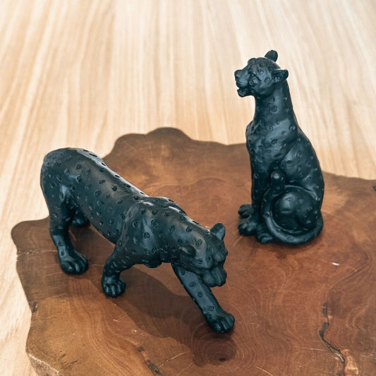 Miniaturas Leopardo – Poliresina Preto