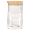 Porta Mantimento Quadrado com Tampa de Bambu 1,1L