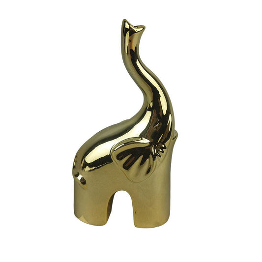 Elefante LuxeArt - Decoração em Cerâmica Dourada - Tout Decora