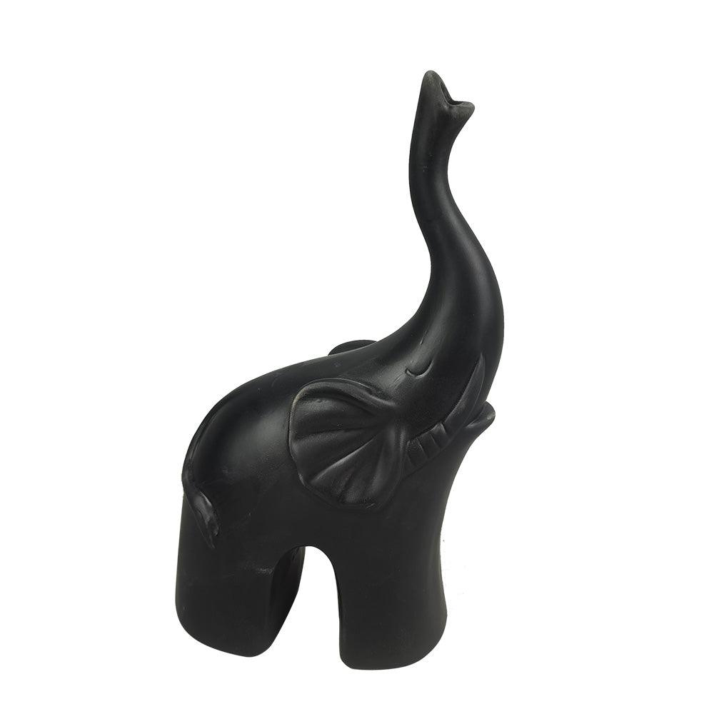 Elefante NoirArt - Decoração em Cerâmica Preto Fosco - Tout Decora