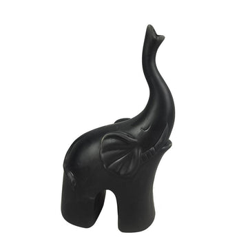 Elefante NoirArt - Decoração em Cerâmica Preto Fosco - Tout Decora