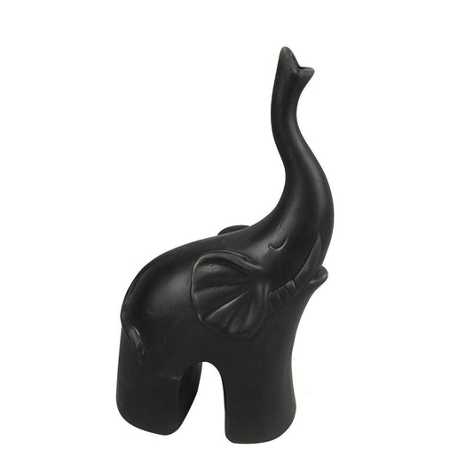 Elefante NoirArt - Decoração em Cerâmica Preto Fosco - Tout Decora